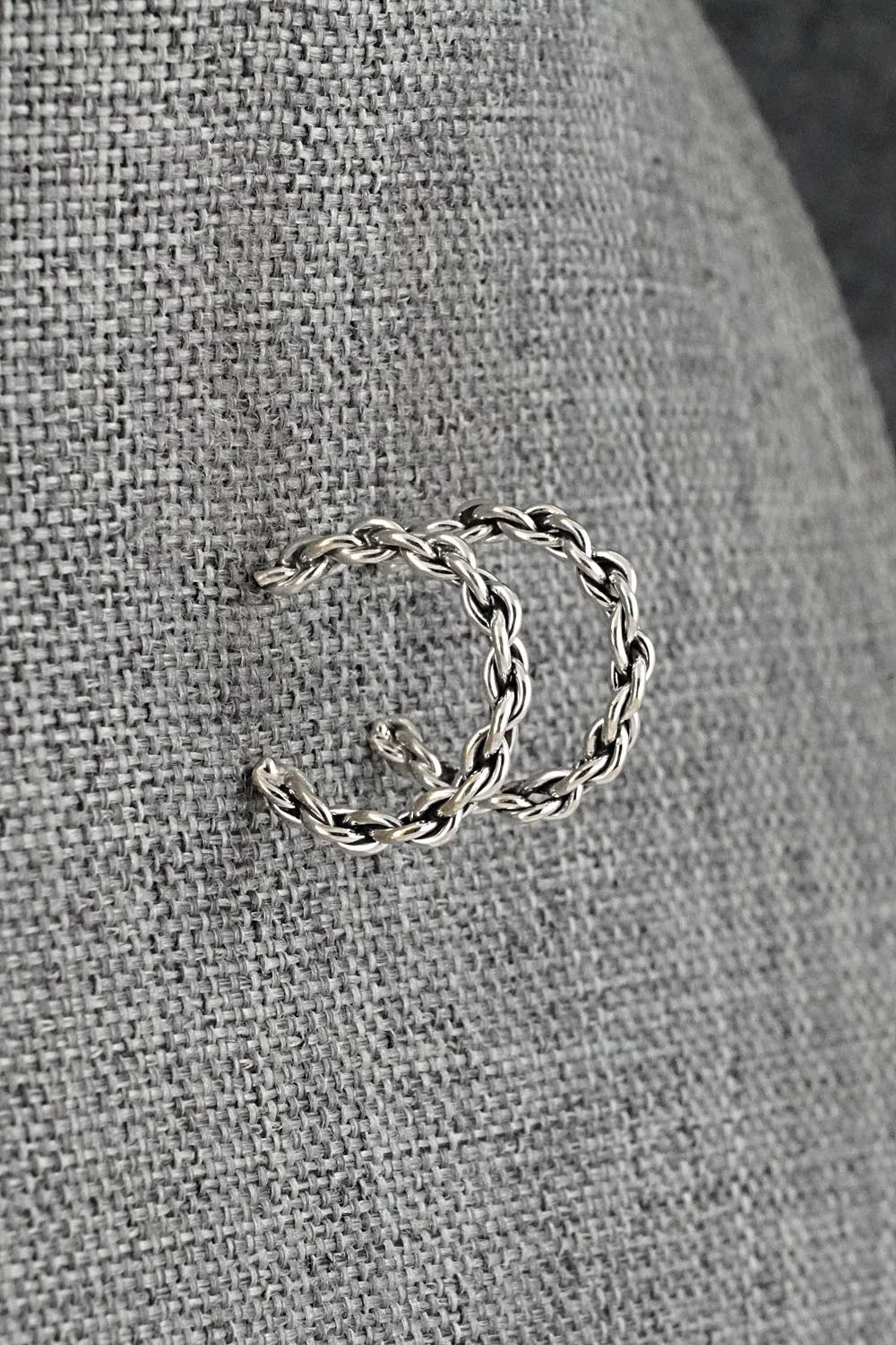 Sterling Silver Hoop Earrings - Elaine Tahe