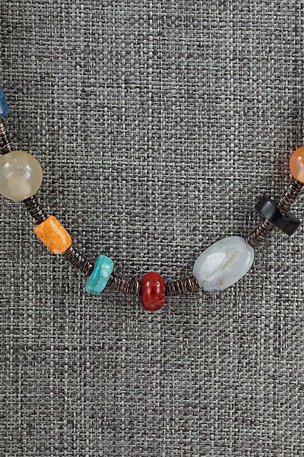 Multi-Stone and Sterling Silver Necklace - Helen Tsosie