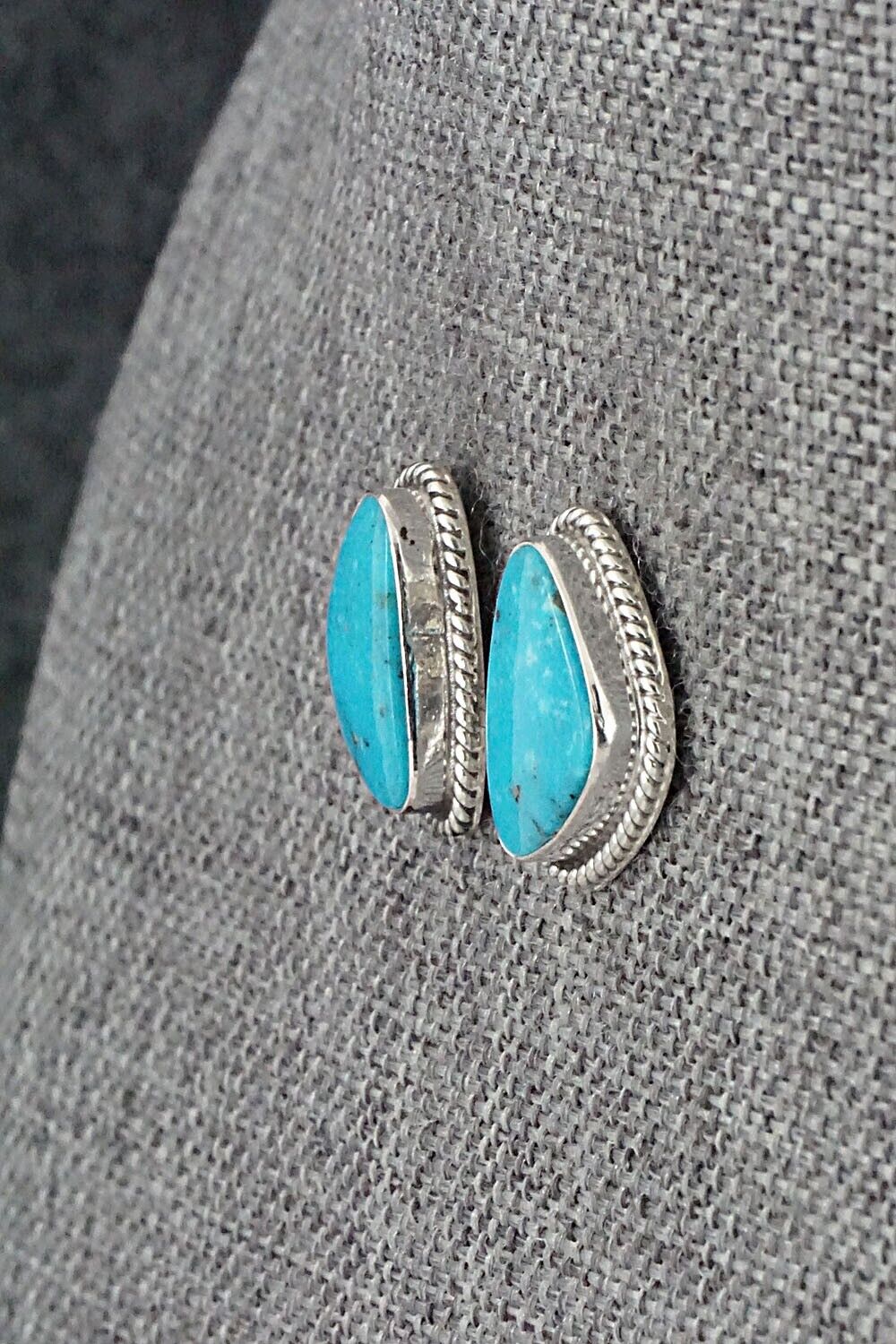 Turquoise & Sterling Silver Earrings - Sharon McCarthy