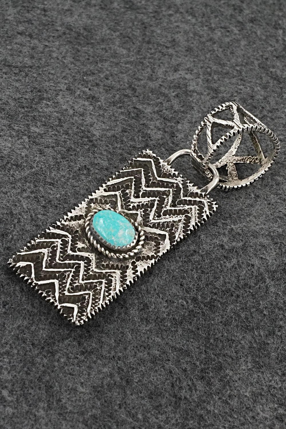 Turquoise & Sterling Silver Pendant - Dylon Reed Arviso