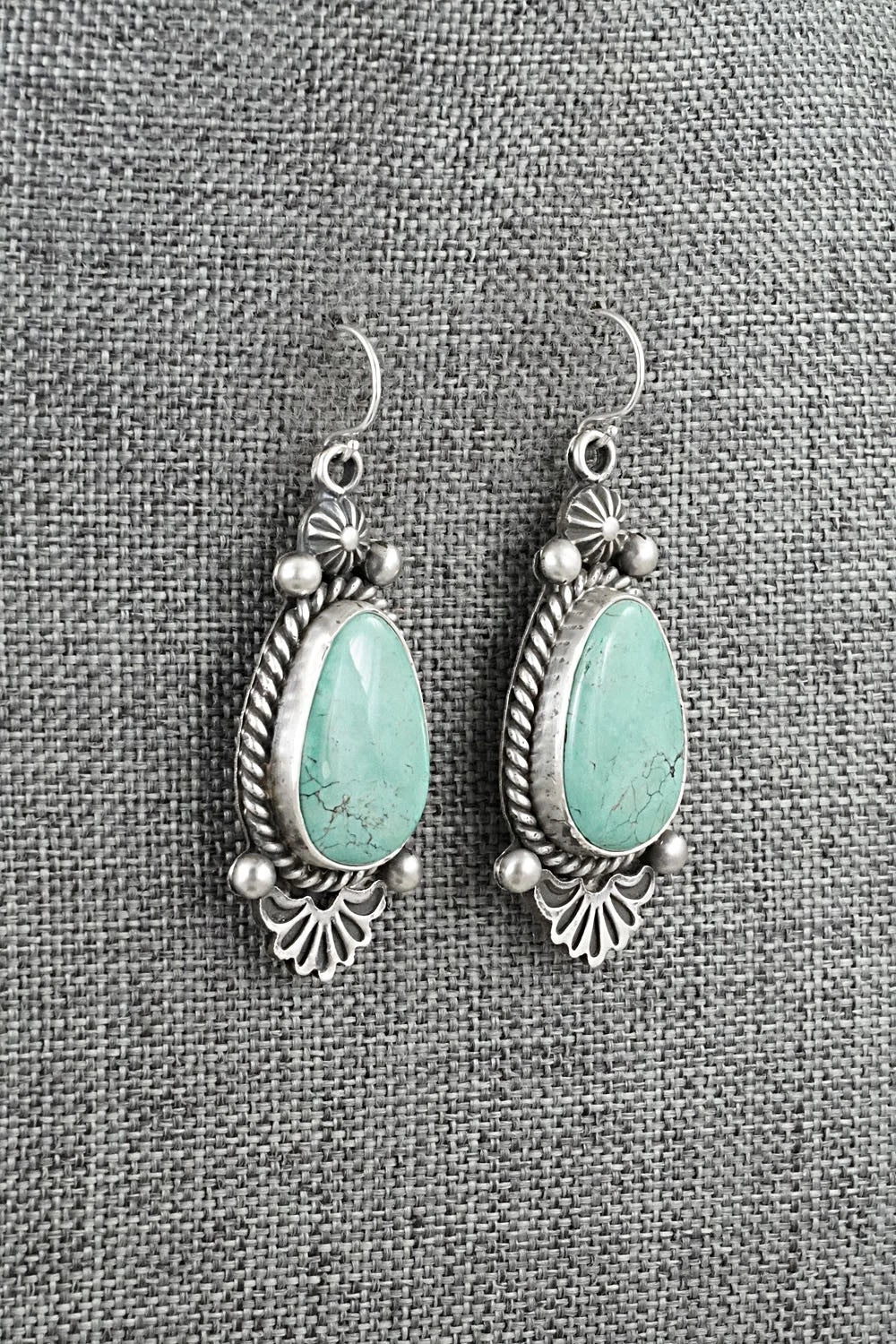 Turquoise & Sterling Silver Earrings - Michael Calladitto