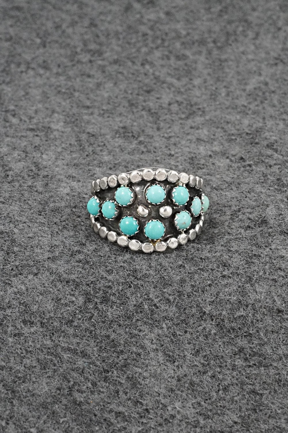 Turquoise & Sterling Silver Ring - Harry B. Yazzie - Size 9