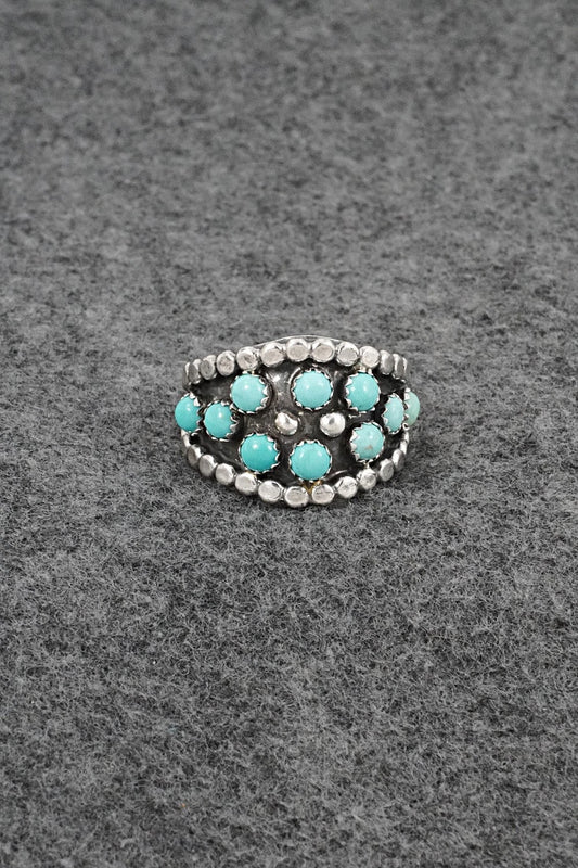Turquoise & Sterling Silver Ring - Harry B. Yazzie - Size 9