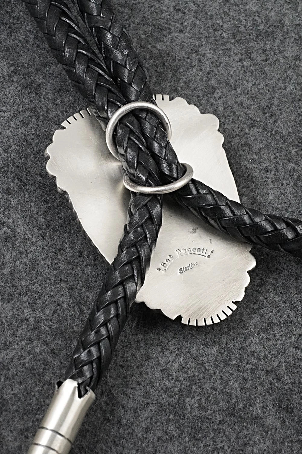 White Buffalo & Sterling Silver Bolo Tie - Bob Becenti