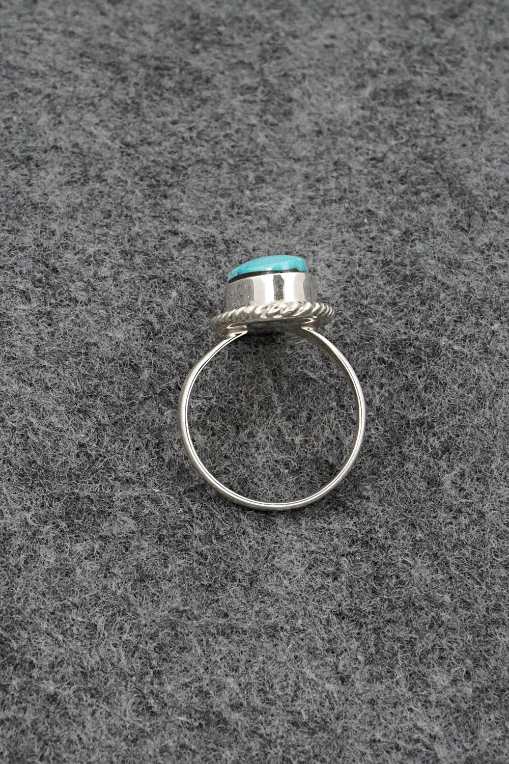 Turquoise & Sterling Silver Ring - Darius Arviso - Size 8.5
