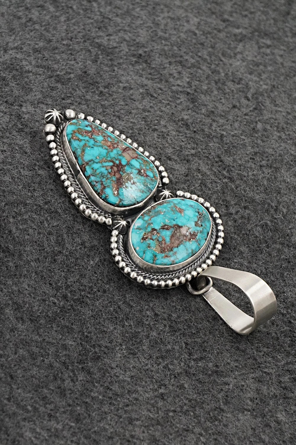 Turquoise & Sterling Silver Pendant - Darrin Livingston
