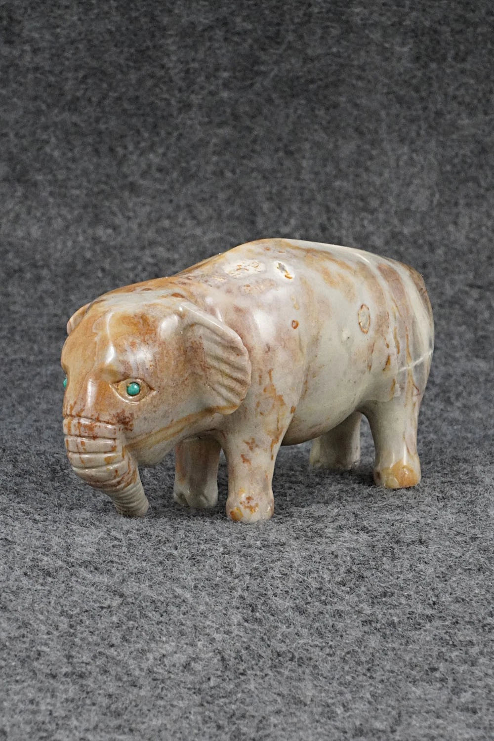 Elephant Zuni Fetish Carving - Clayton Panteah