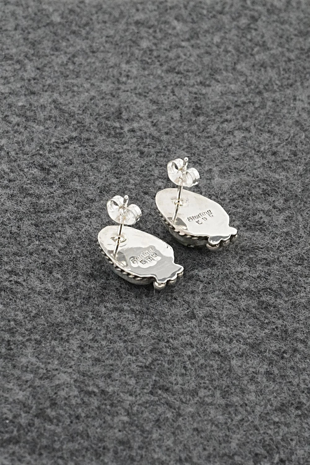Turquoise & Sterling Silver Earrings - Eugene Gruber
