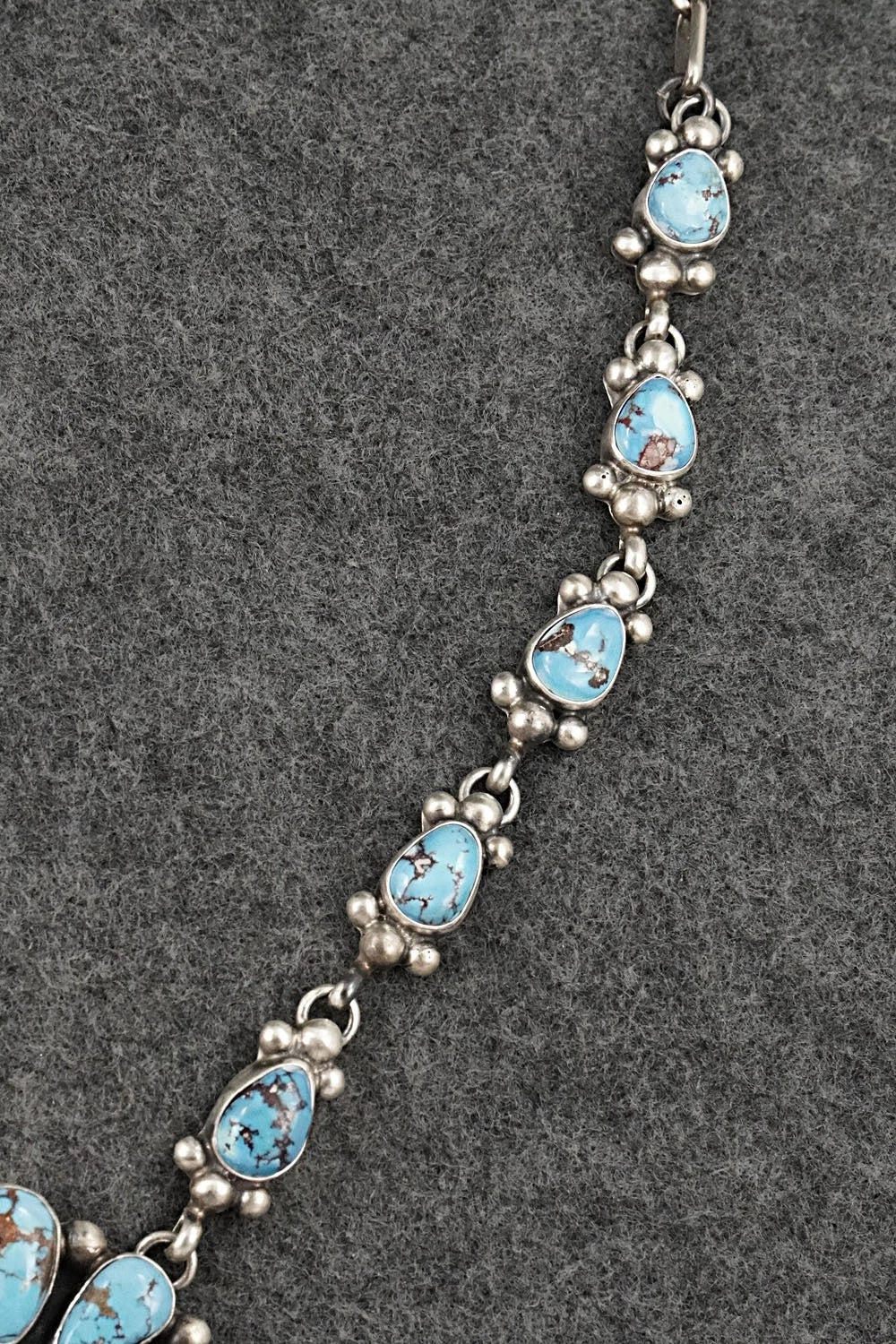 Turquoise & Sterling Silver Necklace and Earrings Set - Kathleen Livingston