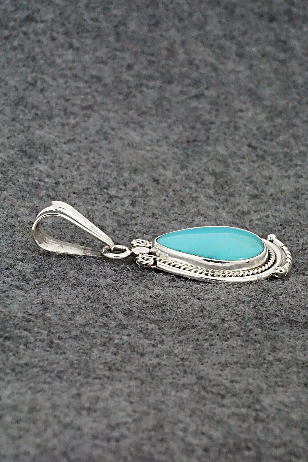 Turquoise & Sterling Silver Pendant - Samuel Yellowhair