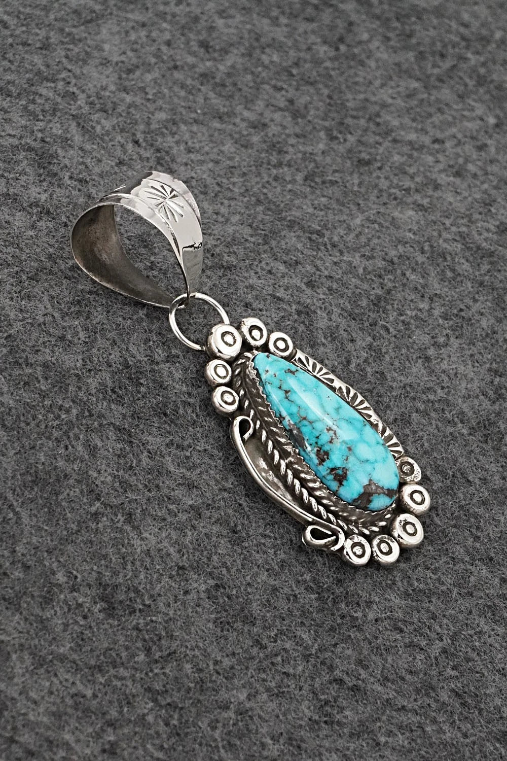Turquoise & Sterling Silver Pendant - Phil Nez
