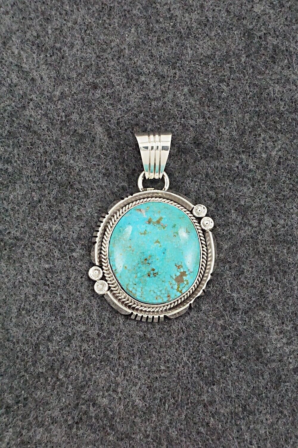 Turquoise & Sterling Silver Pendant - Daniel Benally