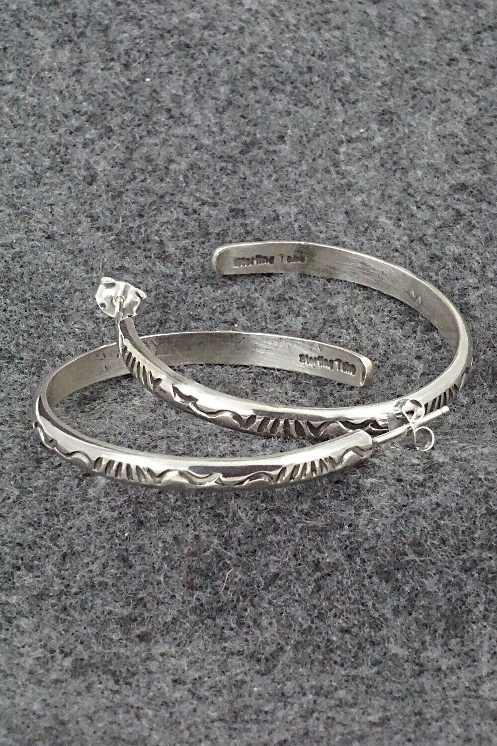 Sterling Silver Hoop Earrings - Elaine Tahe