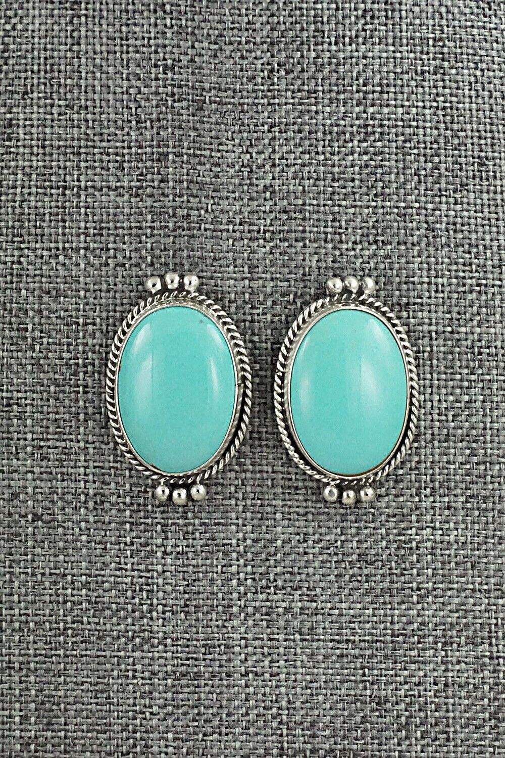 Turquoise & Sterling Silver Earrings - Rena Begay