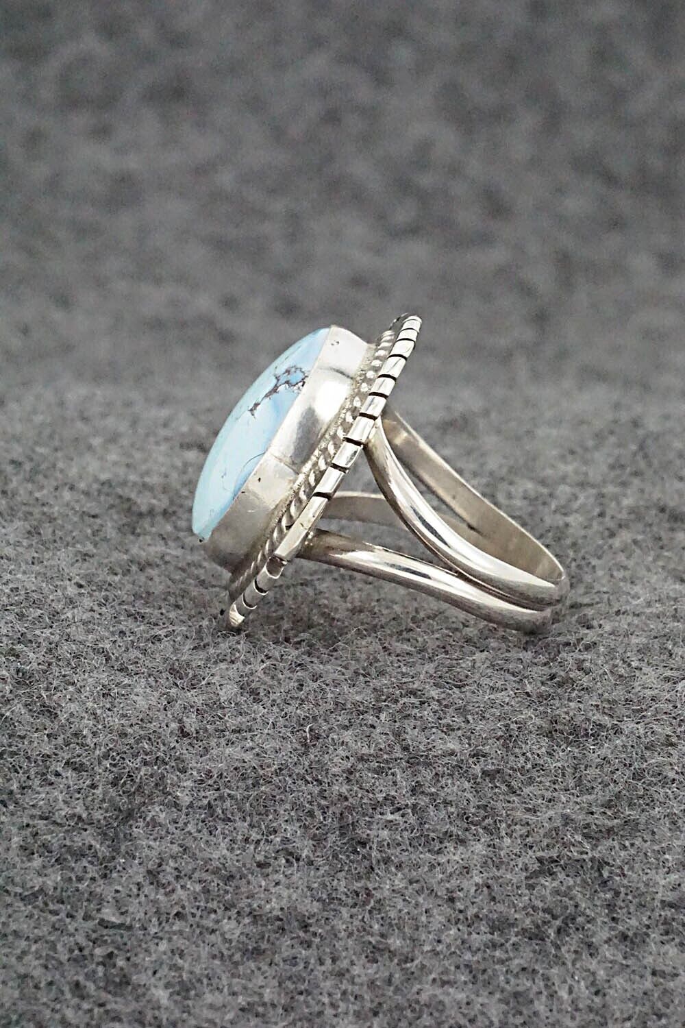 Turquoise & Sterling Silver Ring - Peggy Skeets - Size 6.5