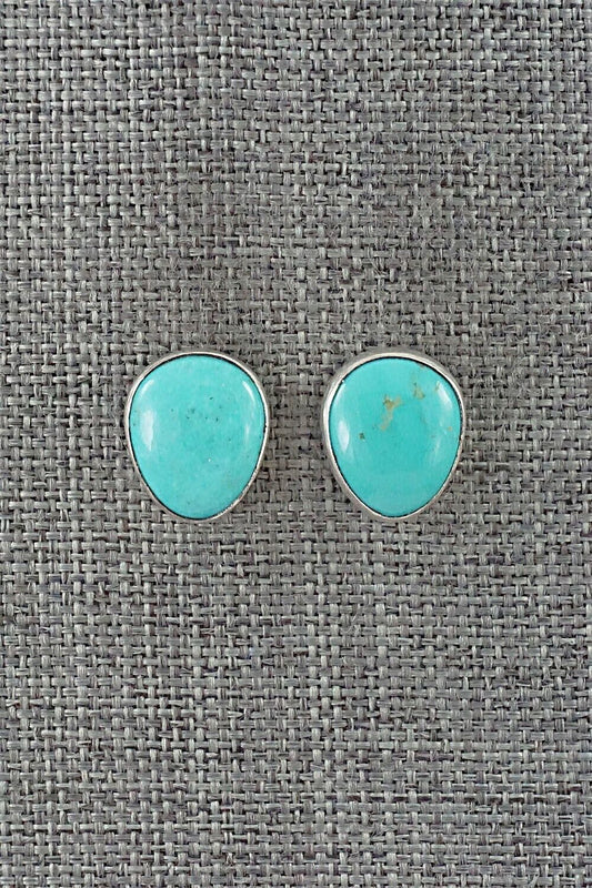 Turquoise & Sterling Silver Earrings - Marco Begaye
