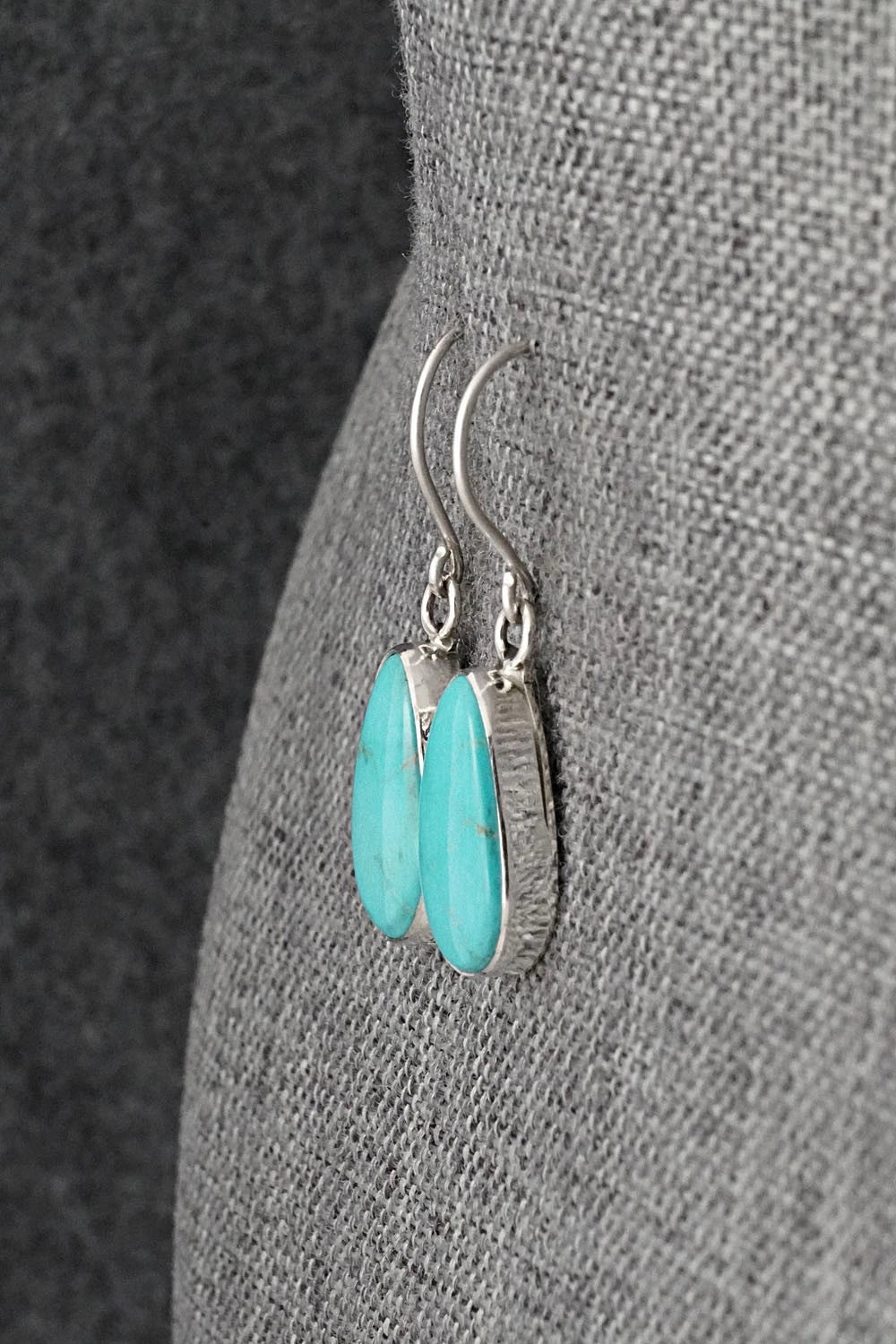 Turquoise & Sterling Silver Earrings - Rosemary Saunders