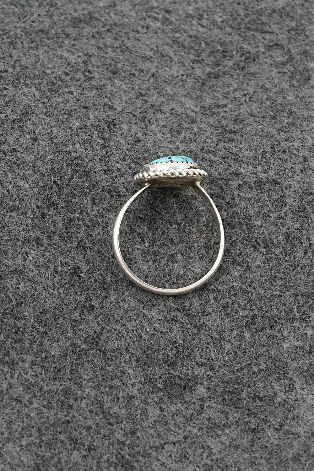 Turquoise & Sterling Silver Ring - Darius Arviso - Size 8.5