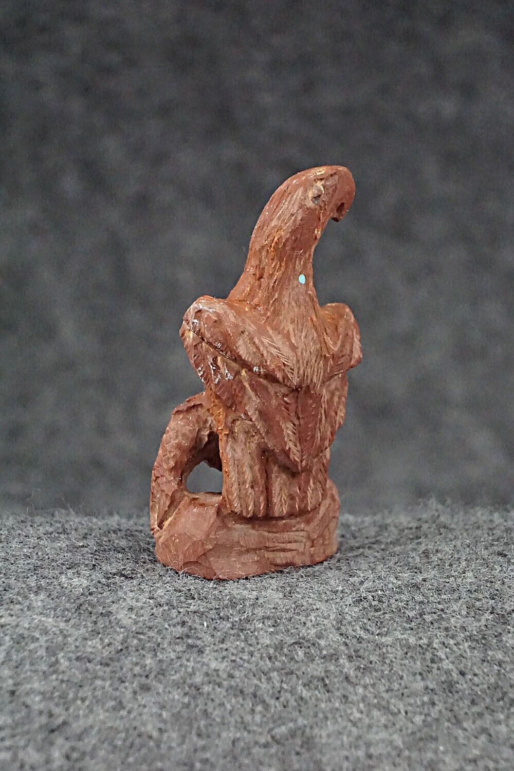 Eagle with Fish Zuni Fetish Carving - Lewis Malie