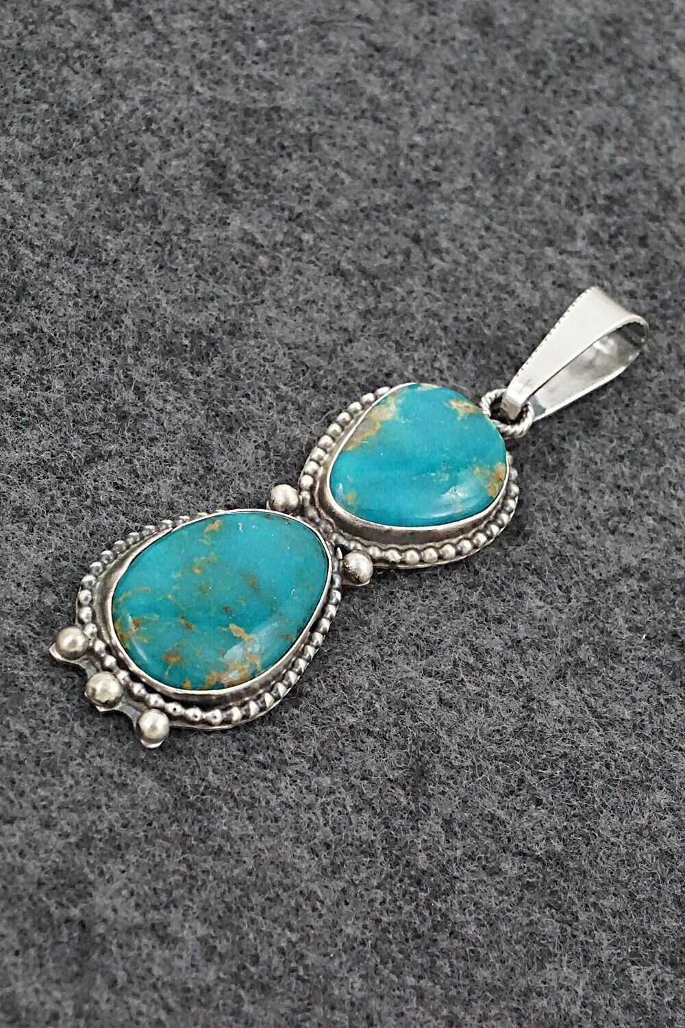 Turquoise & Sterling Silver Pendant - Jimmy Garcia