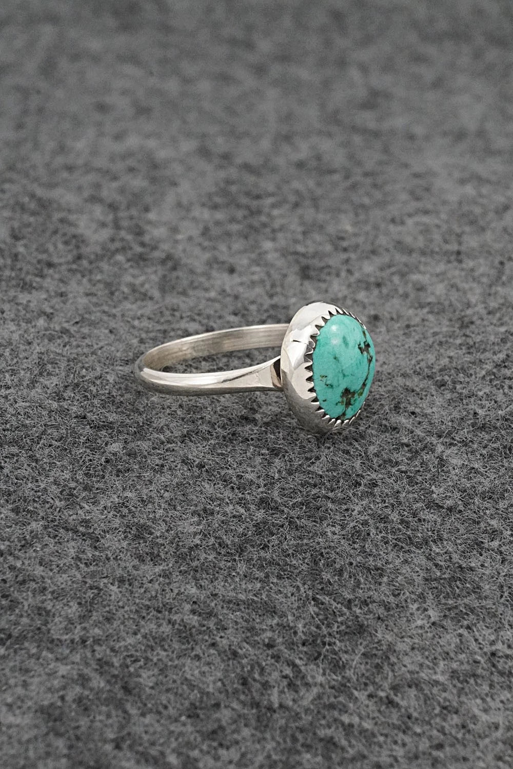 Turquoise & Sterling Silver Ring - Darius Arviso - Size 7.5