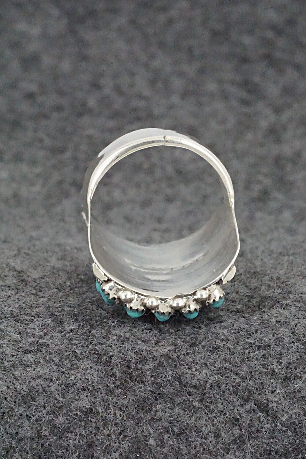 Turquoise & Sterling Silver Ring - Stephen Haloo - Size 7.5