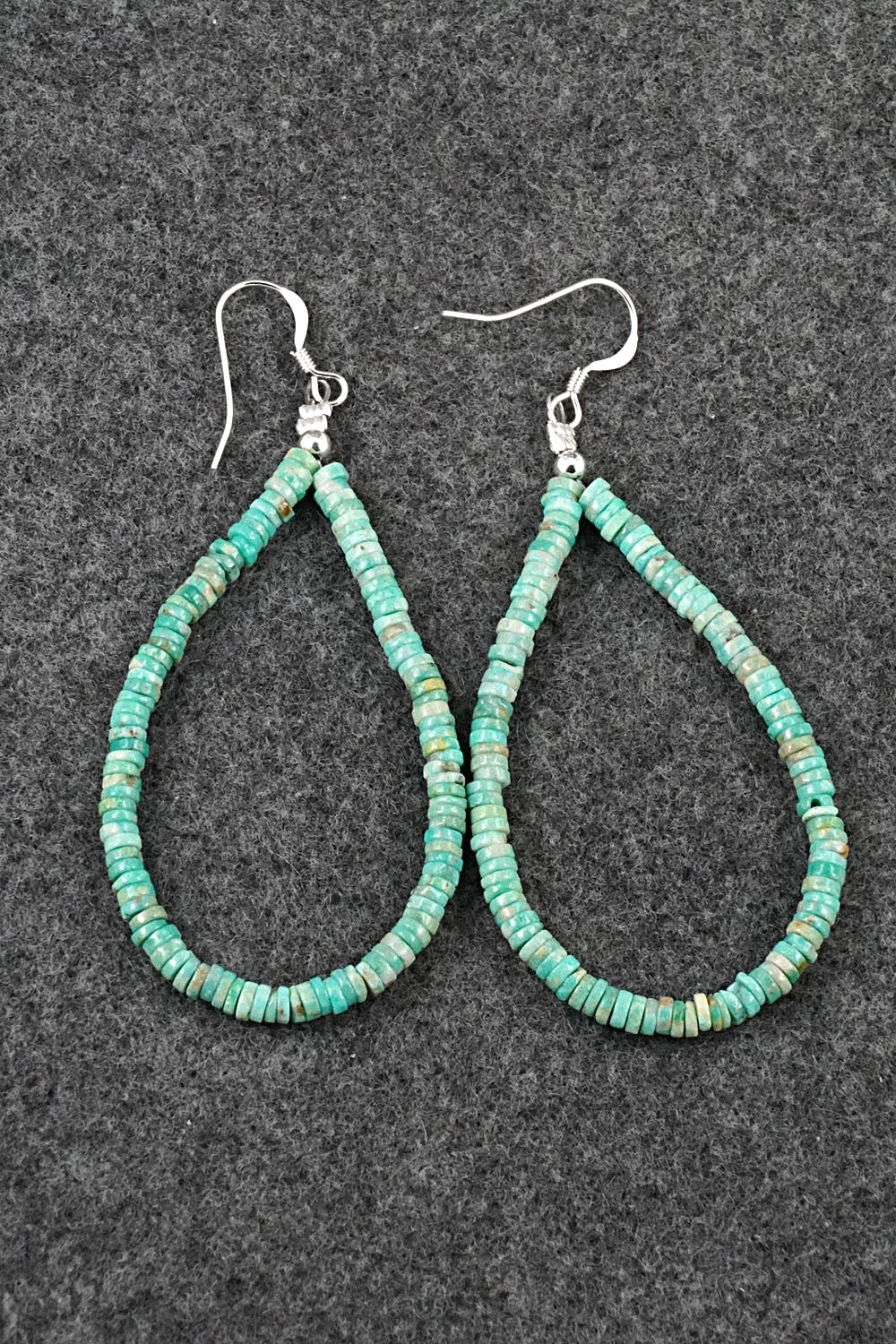 Turquoise & Sterling Silver Earrings - Doreen Jake