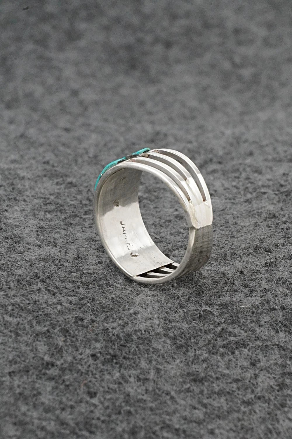 Turquoise & Sterling Silver Ring - Jamie Johnson - Size 8.25