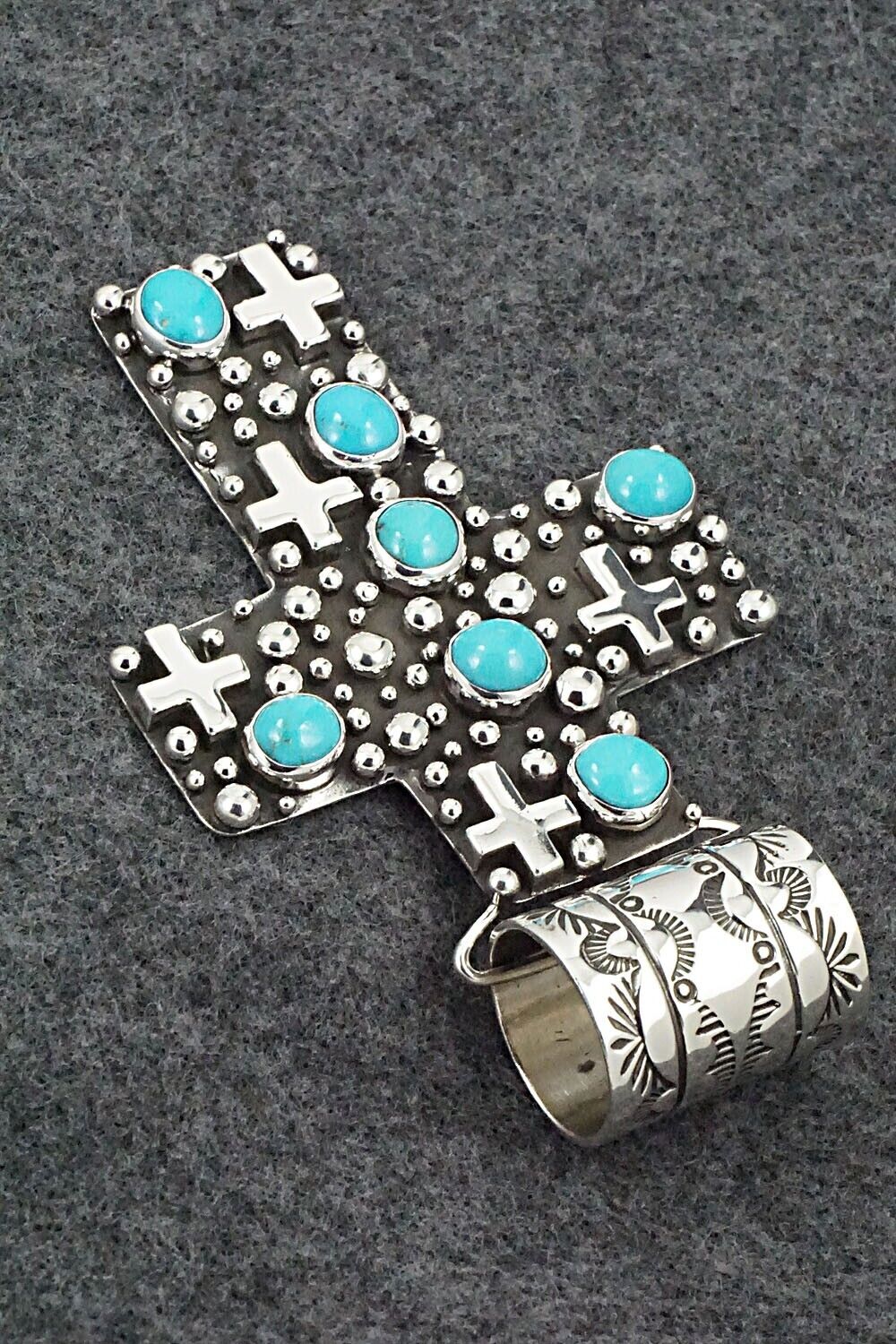 Turquoise & Sterling Silver Pendant - Akee Douglas