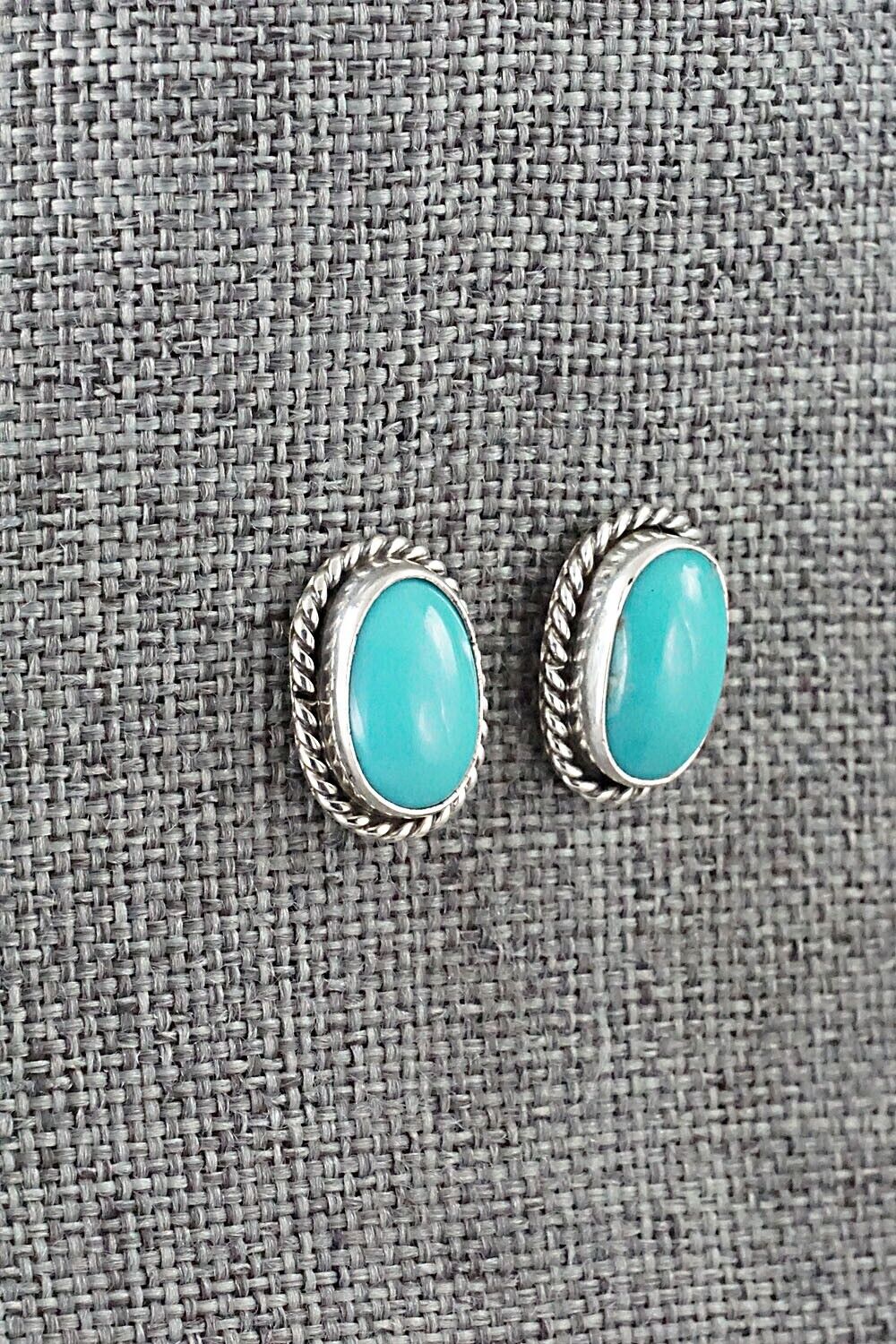 Turquoise & Sterling Silver Earrings - Marco Begaye