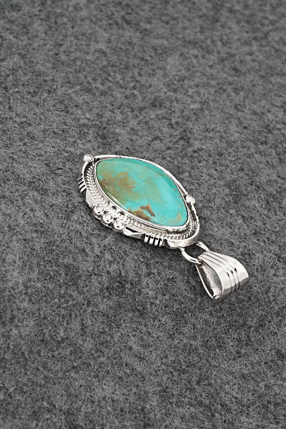 Turquoise & Sterling Silver Pendant - Marita Benally