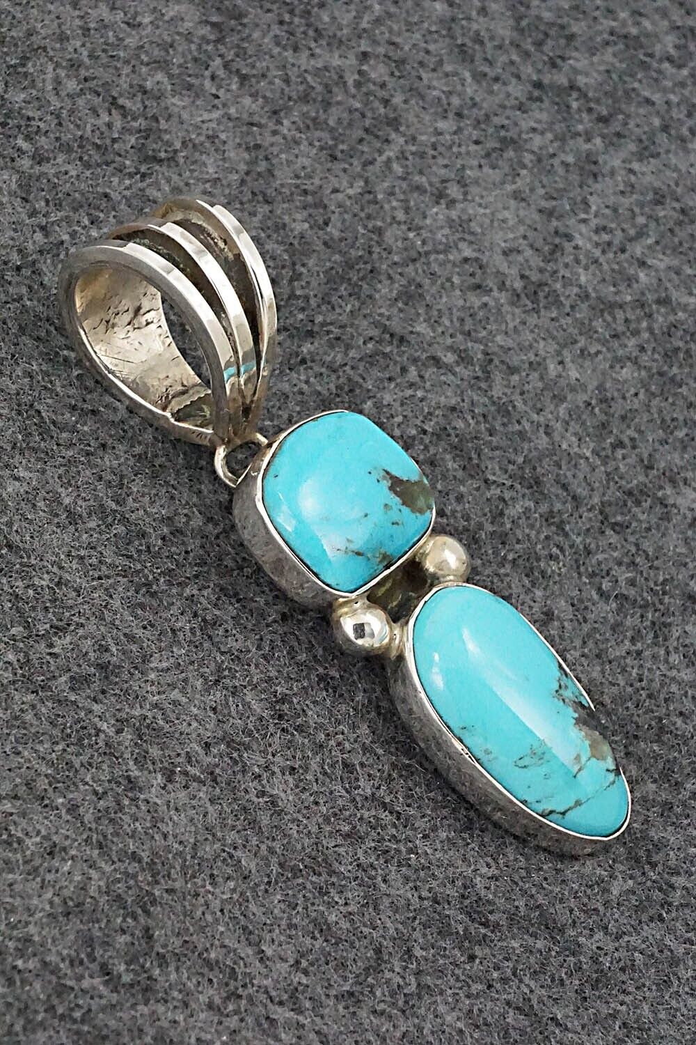 Turquoise & Sterling Silver Pendant - Rick Martinez