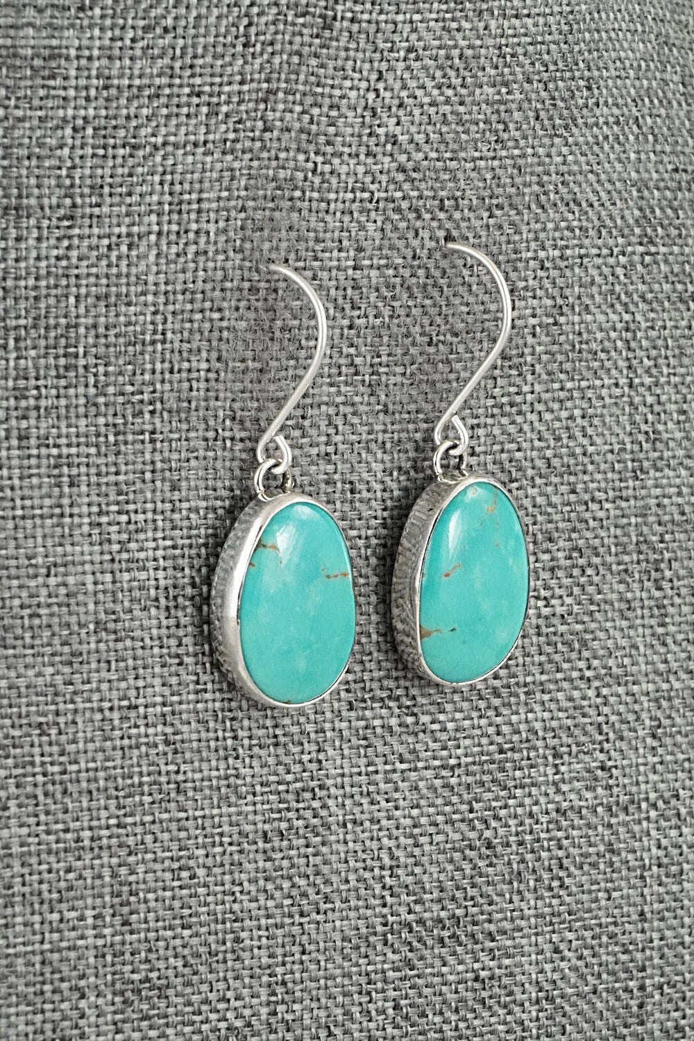 Turquoise & Sterling Silver Earrings - Eugene Gruber