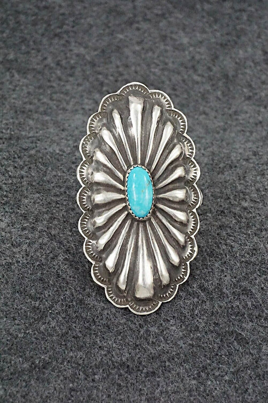 Turquoise & Sterling Silver Ring - Rita Lee - Size 8.5