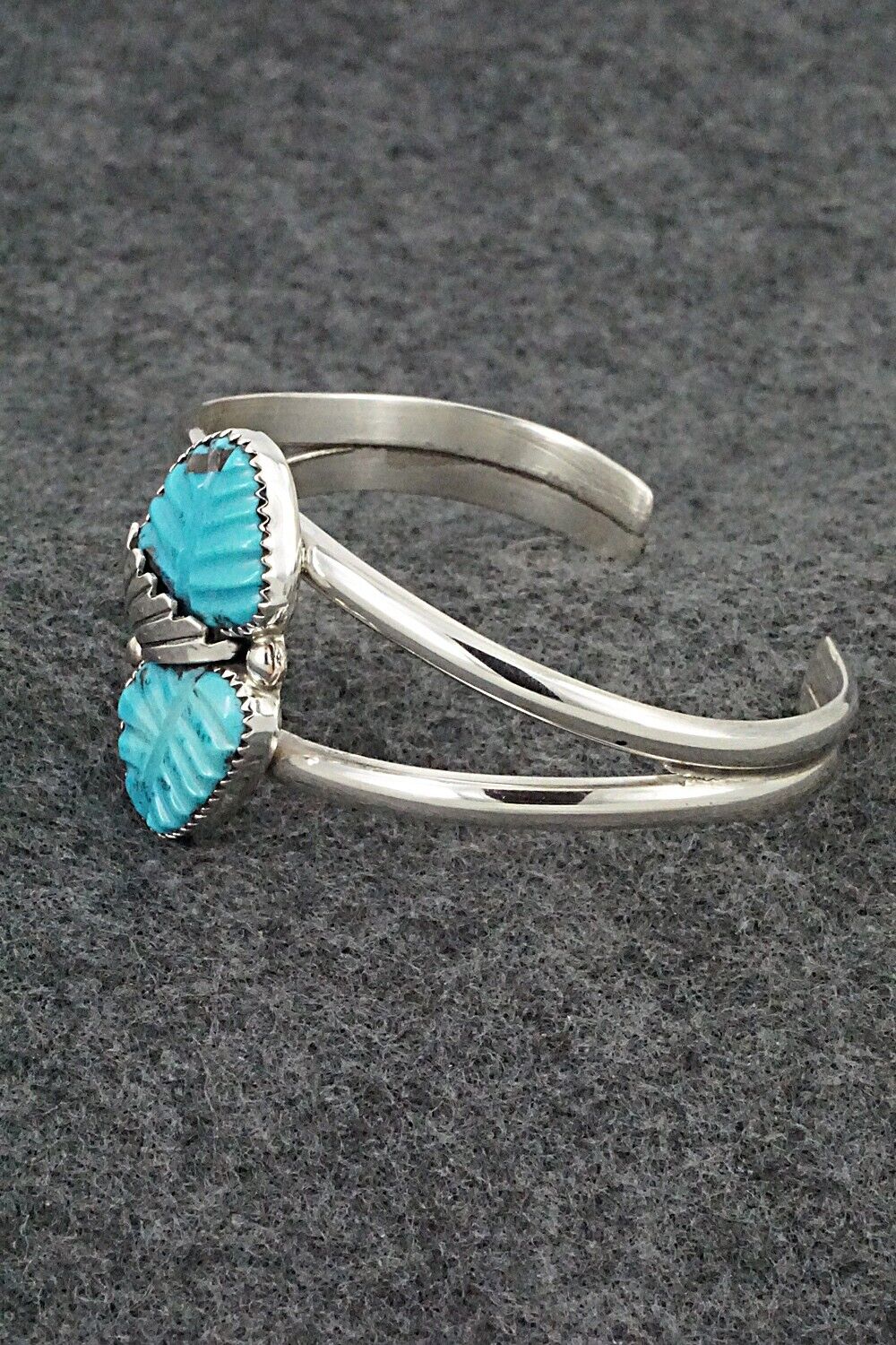 Turquoise & Sterling Silver Bracelet - Lyolita Tsattie