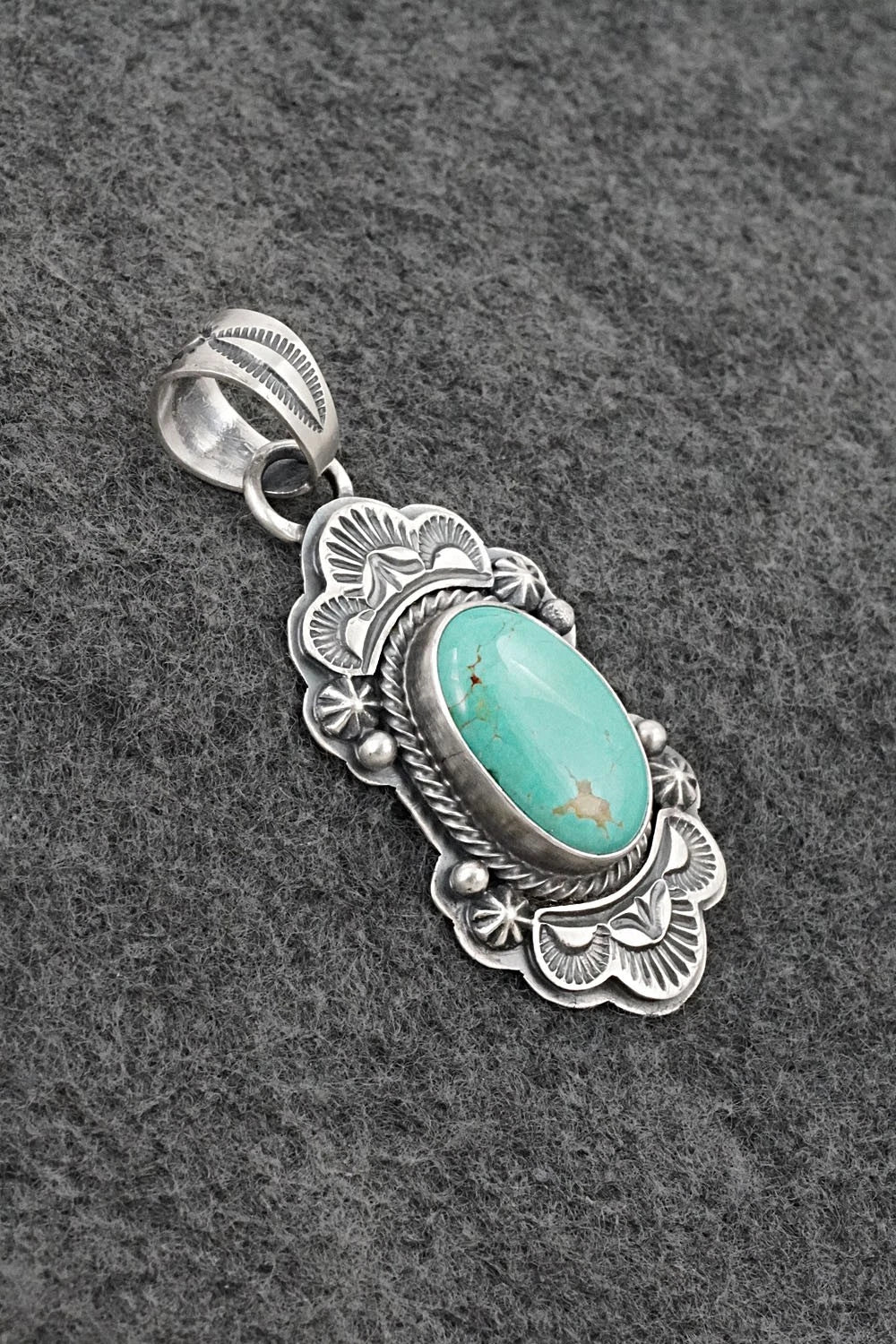 Turquoise & Sterling Silver Pendant - Randy Boyd