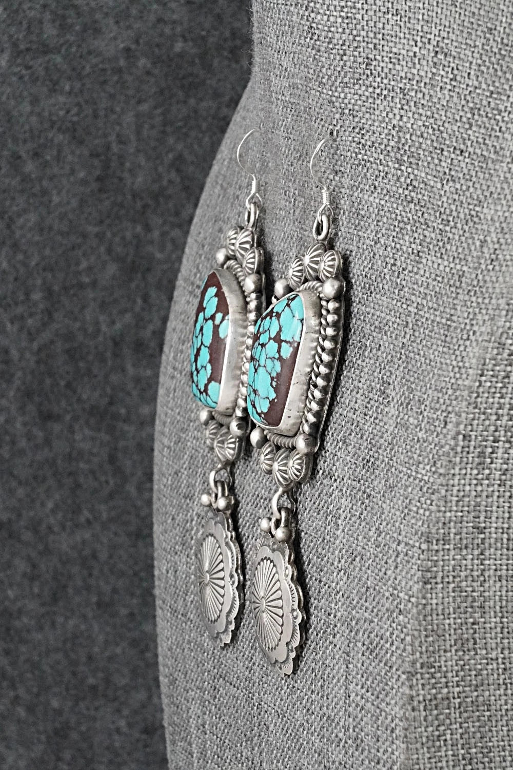Turquoise & Sterling Silver Earrings - Michael Calladitto