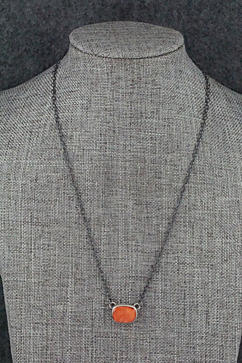 Spiny Oyster & Sterling Silver Necklace - Bernyse Chavez