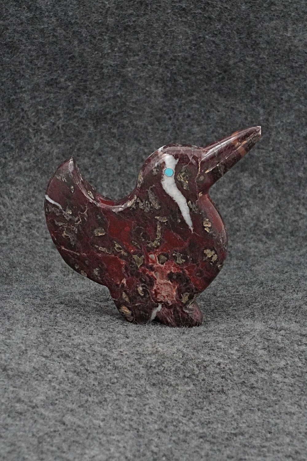 Humming Bird Zuni Fetish Carving - Kenric Laiwakete