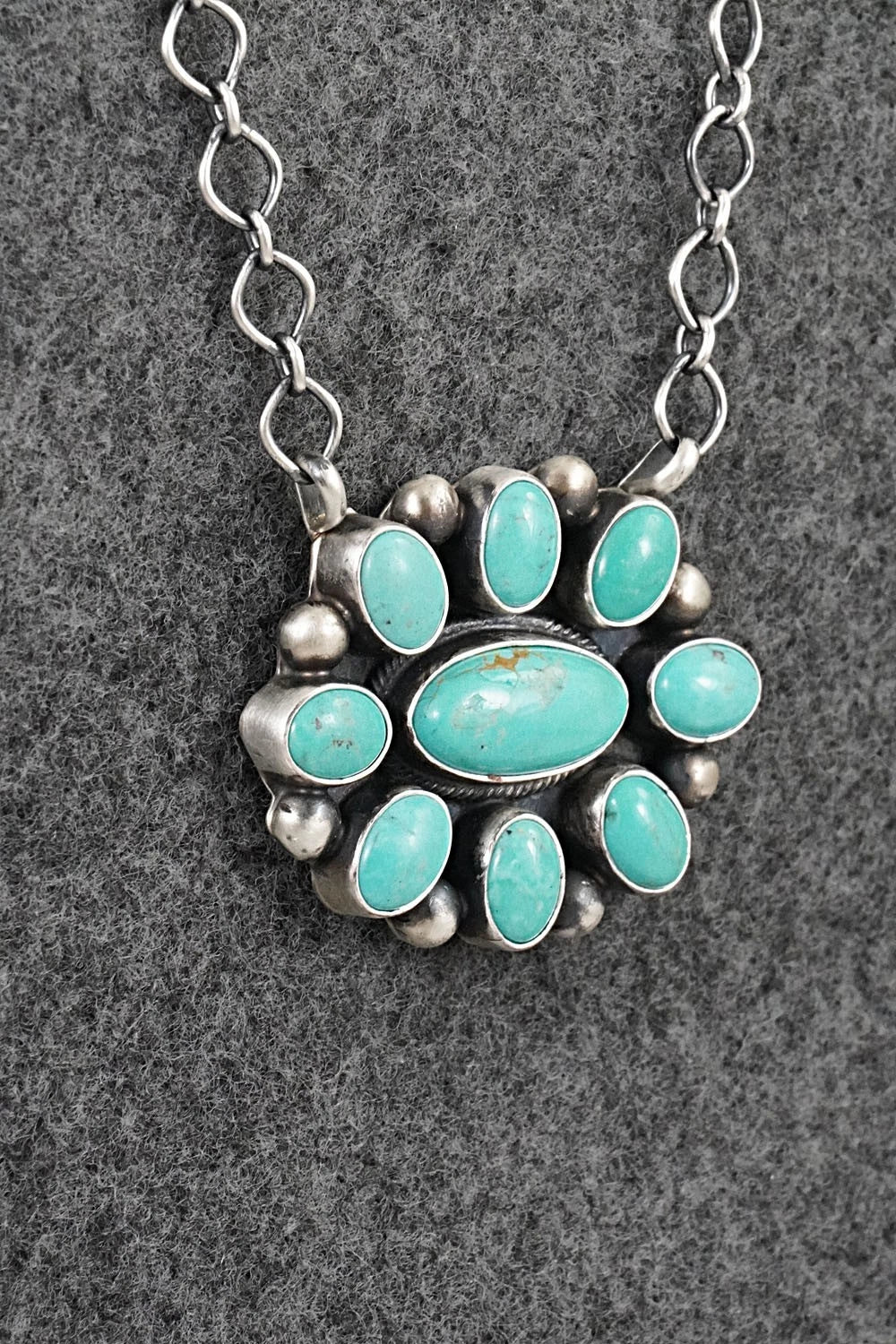Turquoise & Sterling Silver Necklace - Kathleen Livingston