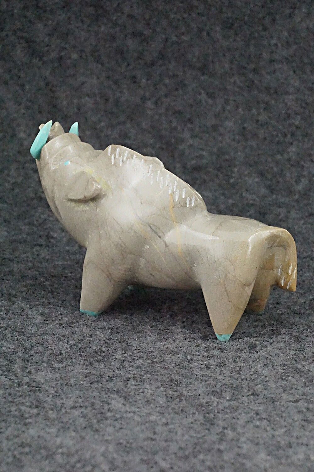 Warthog Zuni Fetish Carving - Enrike Leekya