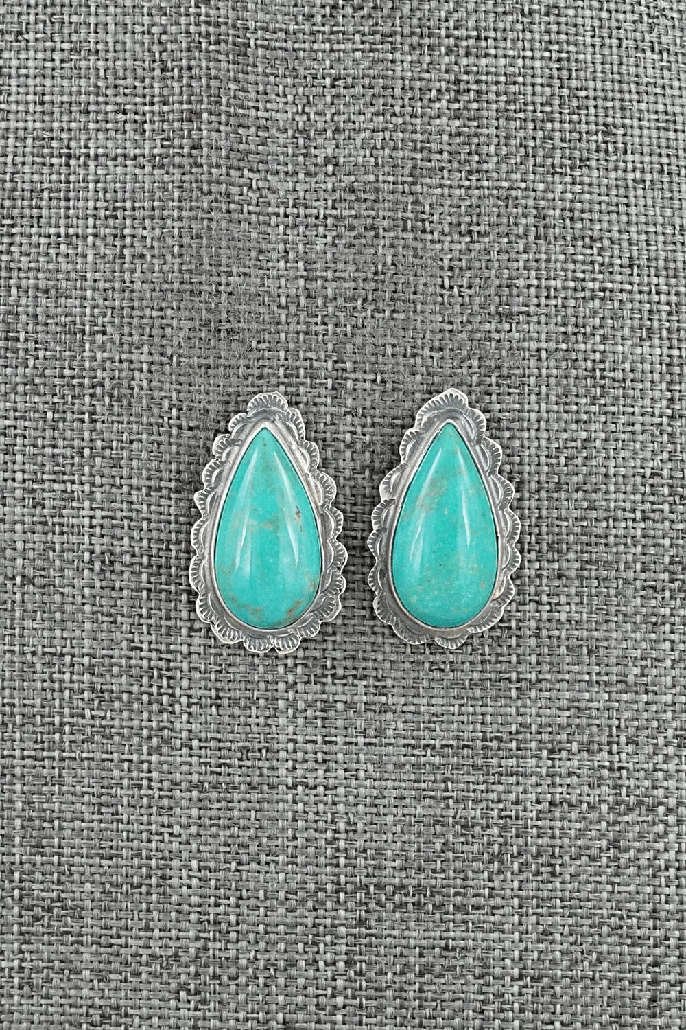Turquoise & Sterling Silver Earrings - Carlos Francisco