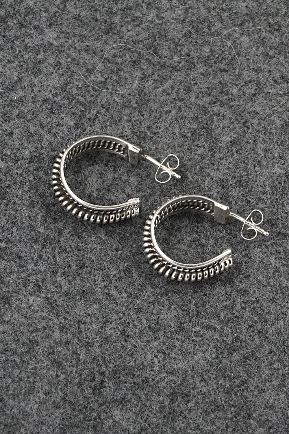 Sterling Silver Hoop Earrings - Elaine Tahe
