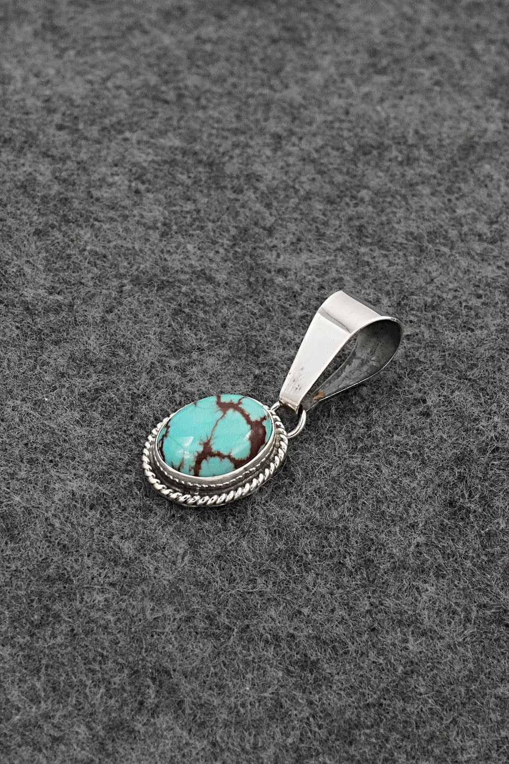 Turquoise & Sterling Silver Pendant - Eugene Gruber