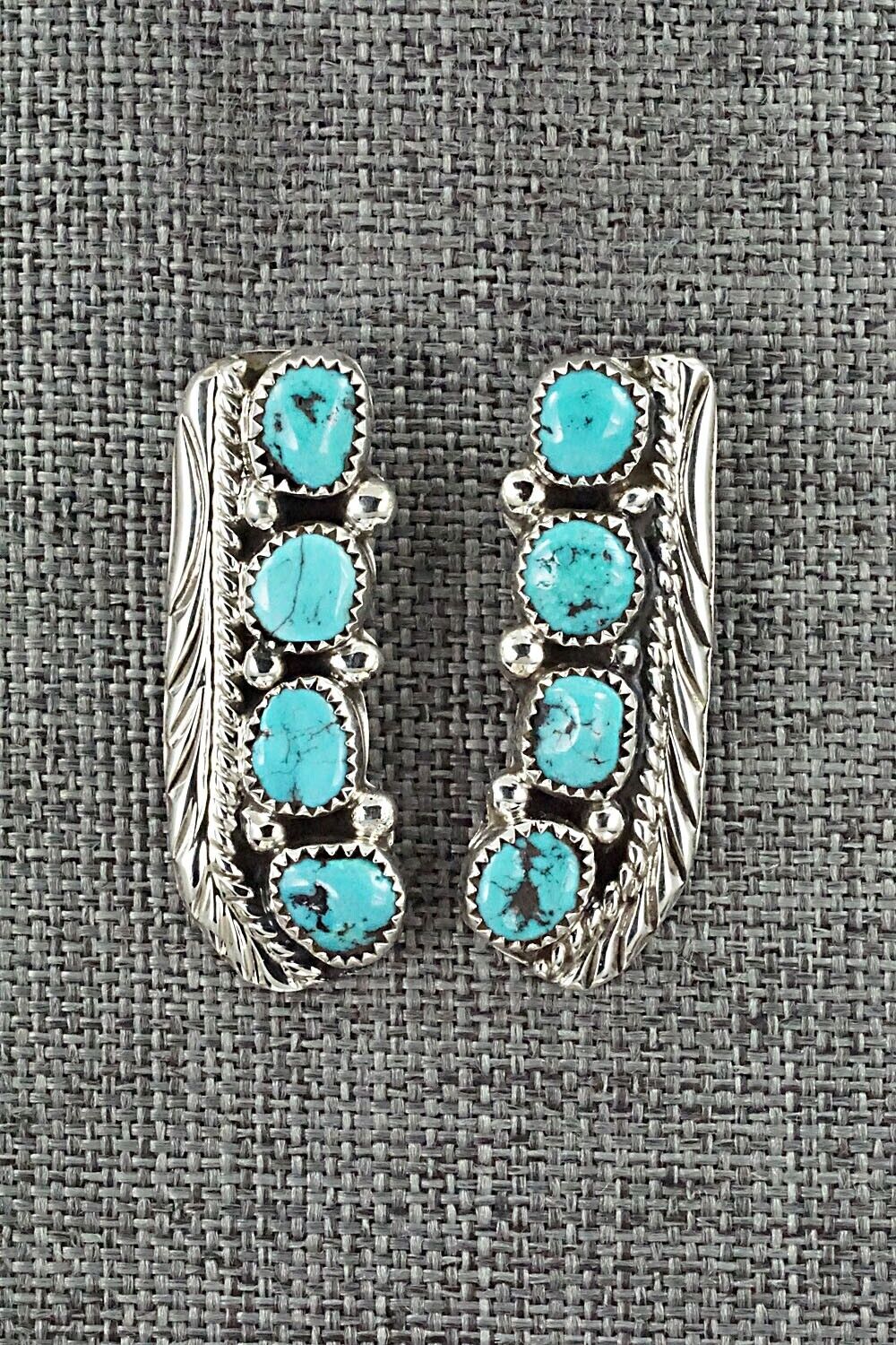 Turquoise & Sterling Silver Necklace and Earrings Set - Darlene Begay