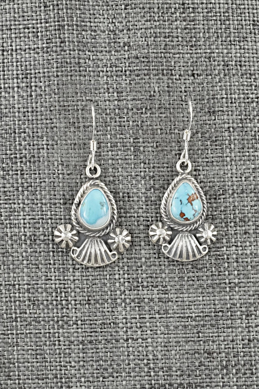 Turquoise & Sterling Silver Earrings - Verley Betone