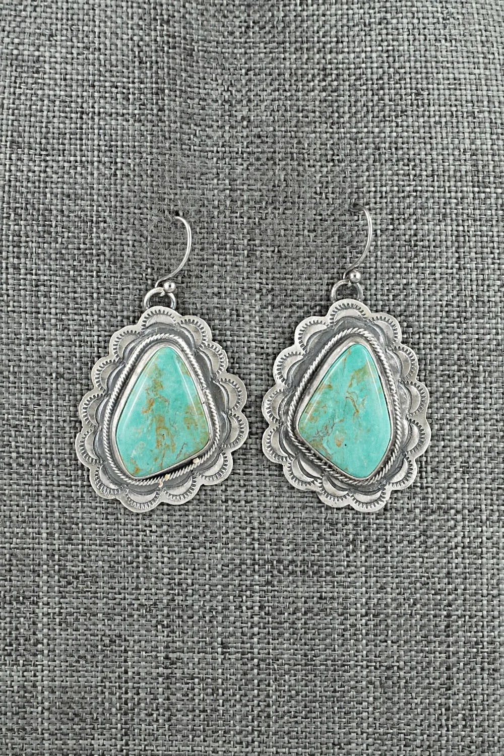 Turquoise & Sterling Silver Earrings - Bobby Johnson