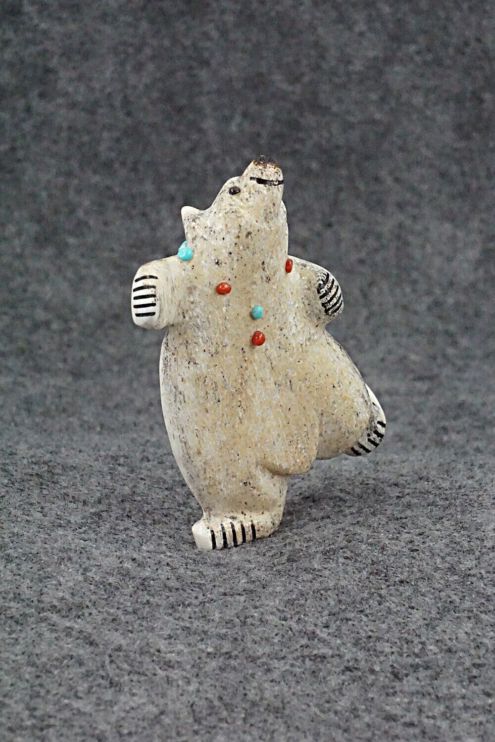 Dancing Bear Zuni Fetish Carving - Claudia Peina