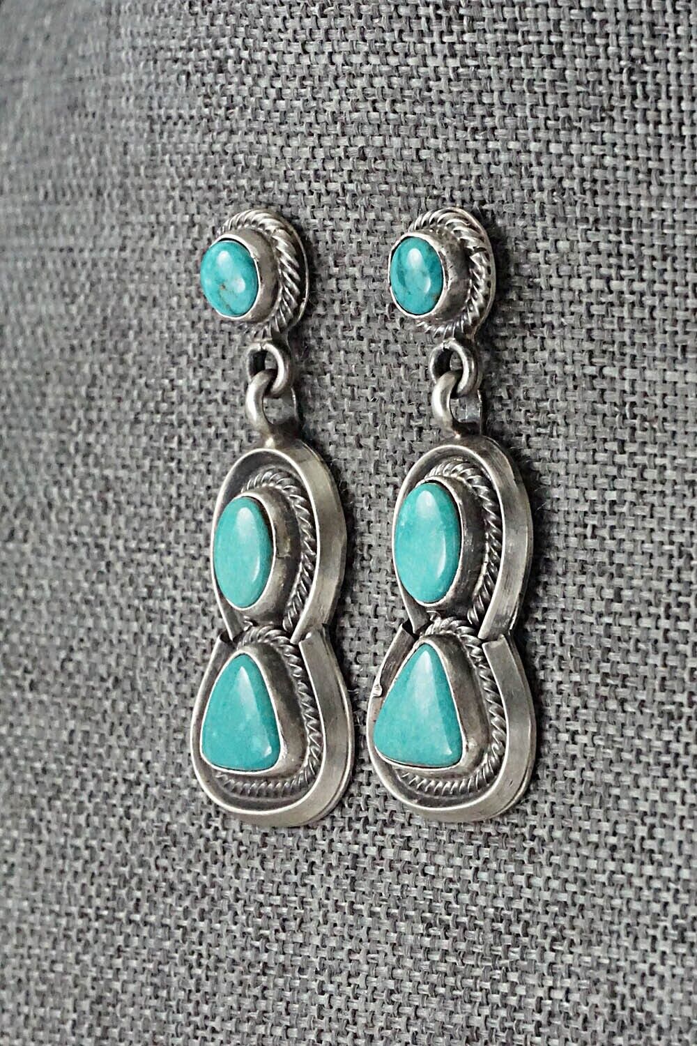 Turquoise & Sterling Silver Necklace Set - Raymond Delgarito