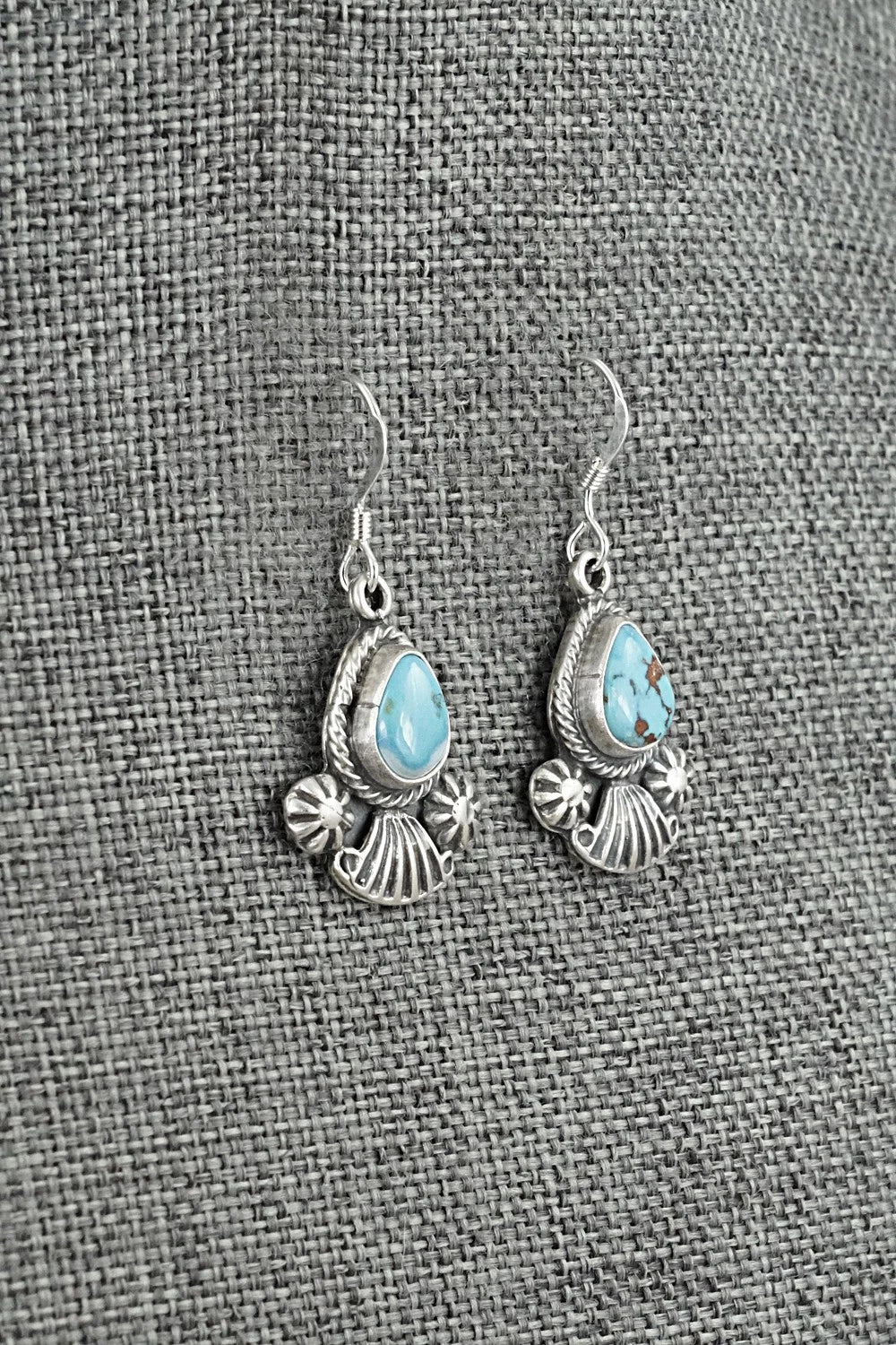 Turquoise & Sterling Silver Earrings - Verley Betone